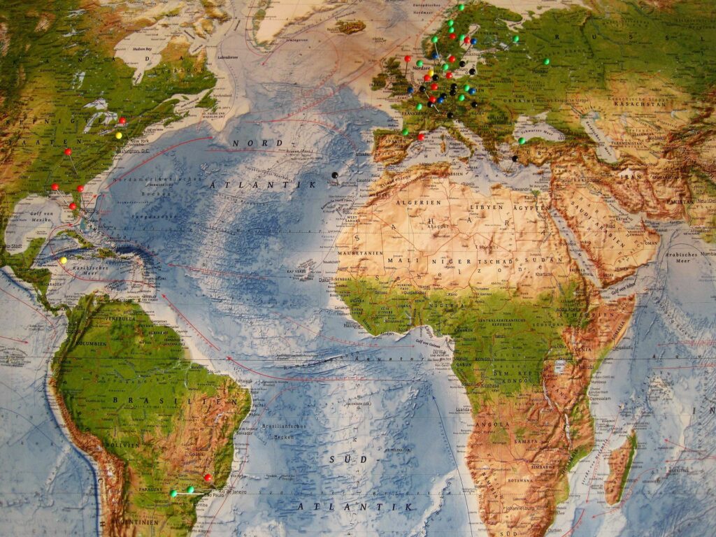 Weltreisen Weltkarte round the world